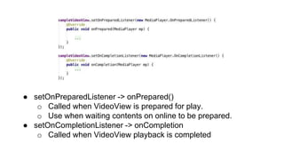 Android video player | PPTX
