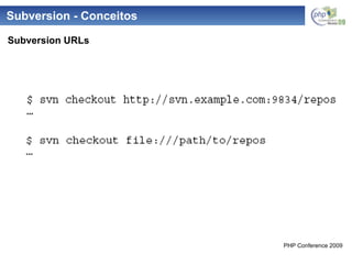 Subversion - Conceitos Subversion URLs 
