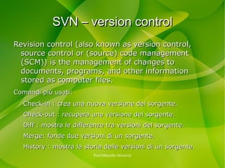 Introduzione al Version Control (SVN) | ODP