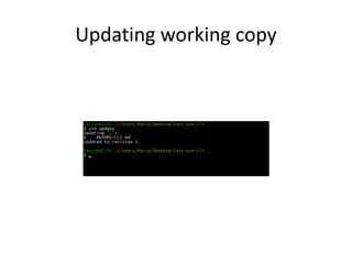Updating working copy
 