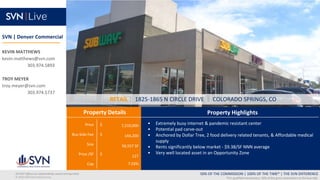 Price $
Buy Side Fee $
Size
Price /SF $
Cap
Property Highlights
Property Details
50% OF THE COMMISSION | 100% OF THE TIME*...