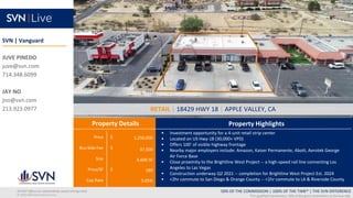 Price $
Buy Side Fee $
Size
Price/SF $
Cap Rate
Property Highlights
Property Details
50% OF THE COMMISSION | 100% OF THE T...