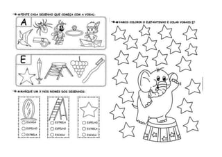 ATIVIDADES COM VOGAIS