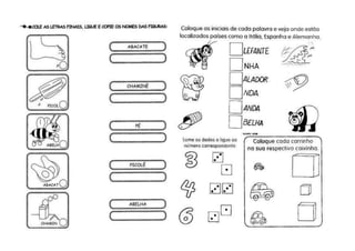 ATIVIDADES COM VOGAIS