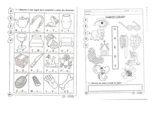 ATIVIDADES COM VOGAIS