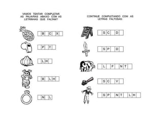 ATIVIDADES COM VOGAIS