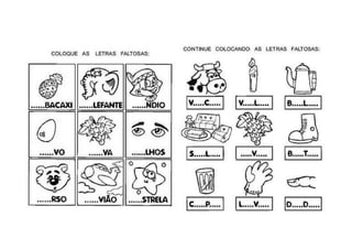 ATIVIDADES COM VOGAIS