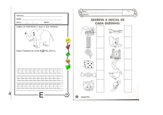 ATIVIDADES COM VOGAIS