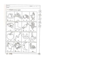 ATIVIDADES COM VOGAIS