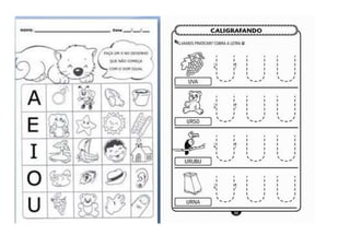 ATIVIDADES COM VOGAIS