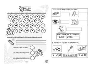 ATIVIDADES COM VOGAIS