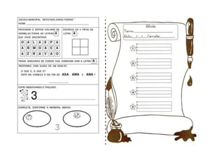 ATIVIDADES COM VOGAIS