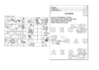 ATIVIDADES COM VOGAIS