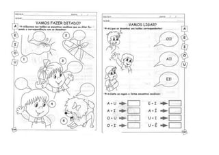 ATIVIDADES COM VOGAIS