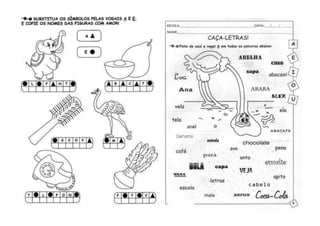ATIVIDADES COM VOGAIS