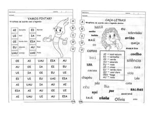 ATIVIDADES COM VOGAIS