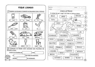 ATIVIDADES COM VOGAIS