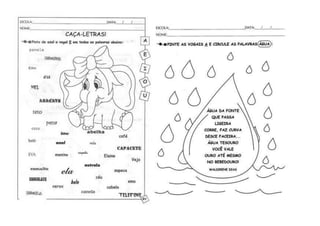 ATIVIDADES COM VOGAIS