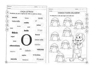 ATIVIDADES COM VOGAIS