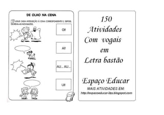 ATIVIDADES COM VOGAIS