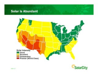 Solar is Abundant




                    Source: SEIA




Slide 13
 
