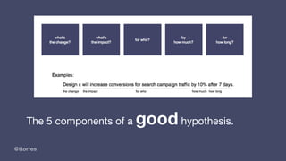 @ttorres
The 5 components of a good hypothesis.
 