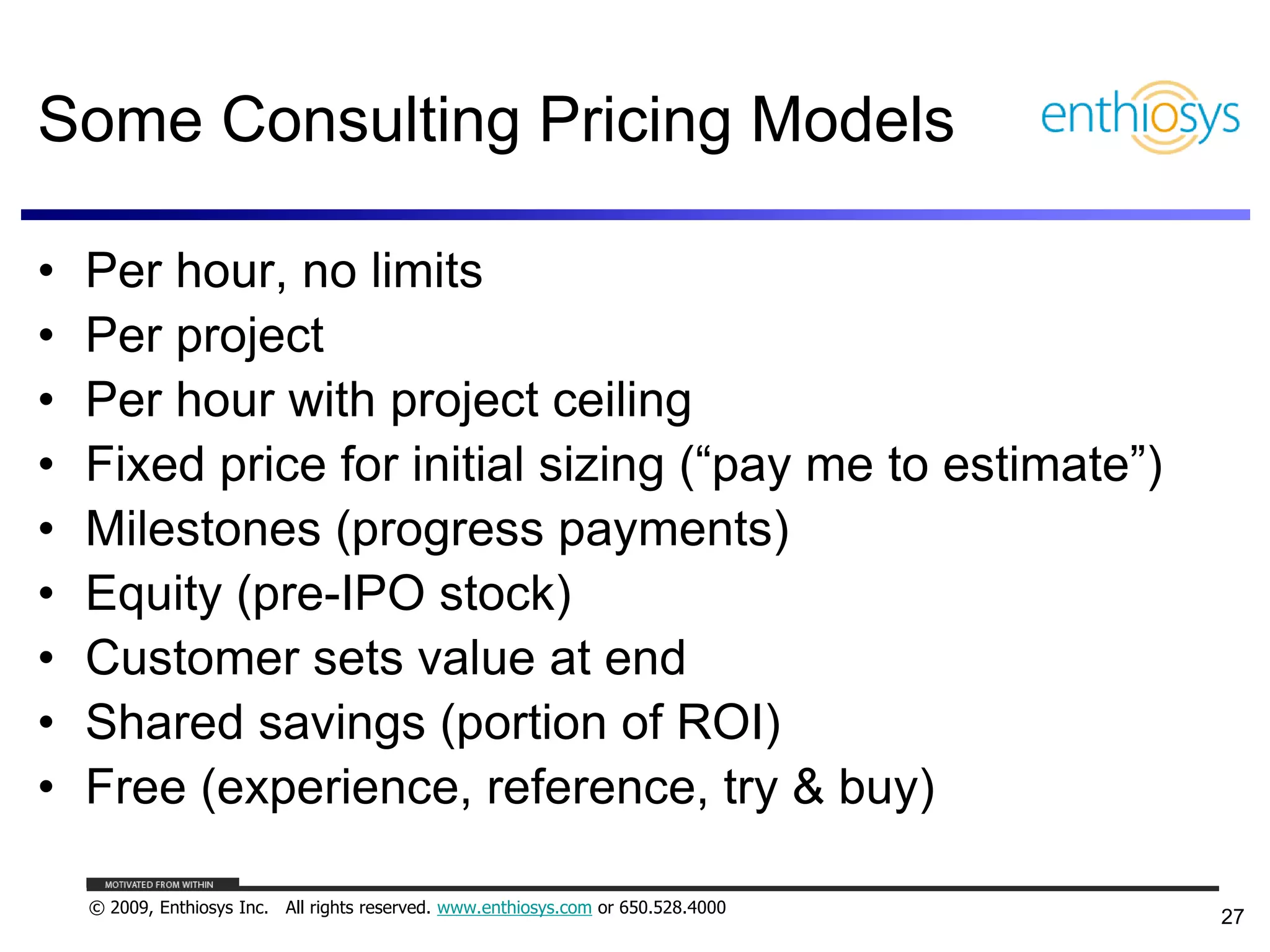 Pricing, Business Models, and What Things are Worth
