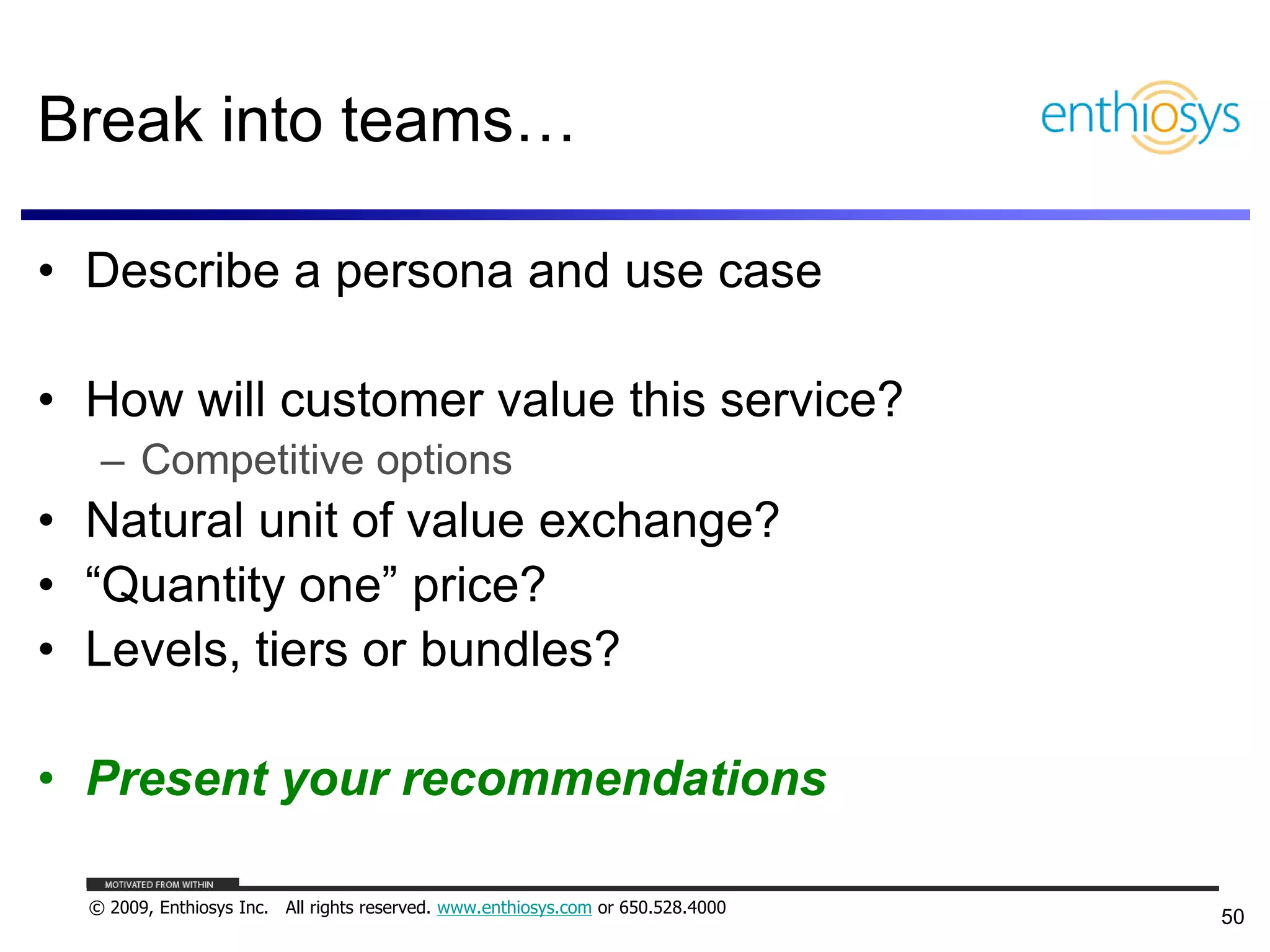 Pricing, Business Models, and What Things are Worth