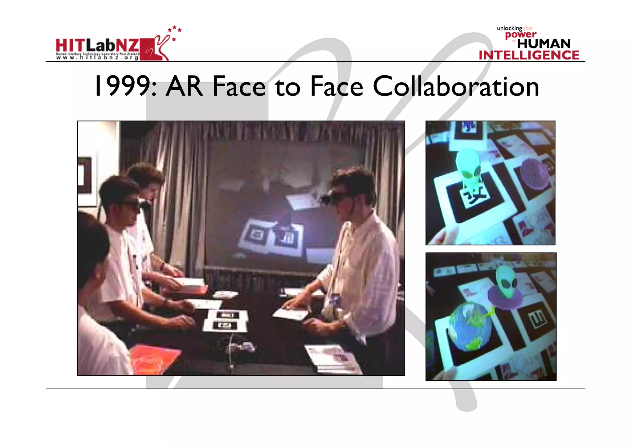 1999: AR Face to Face Collaboration
 