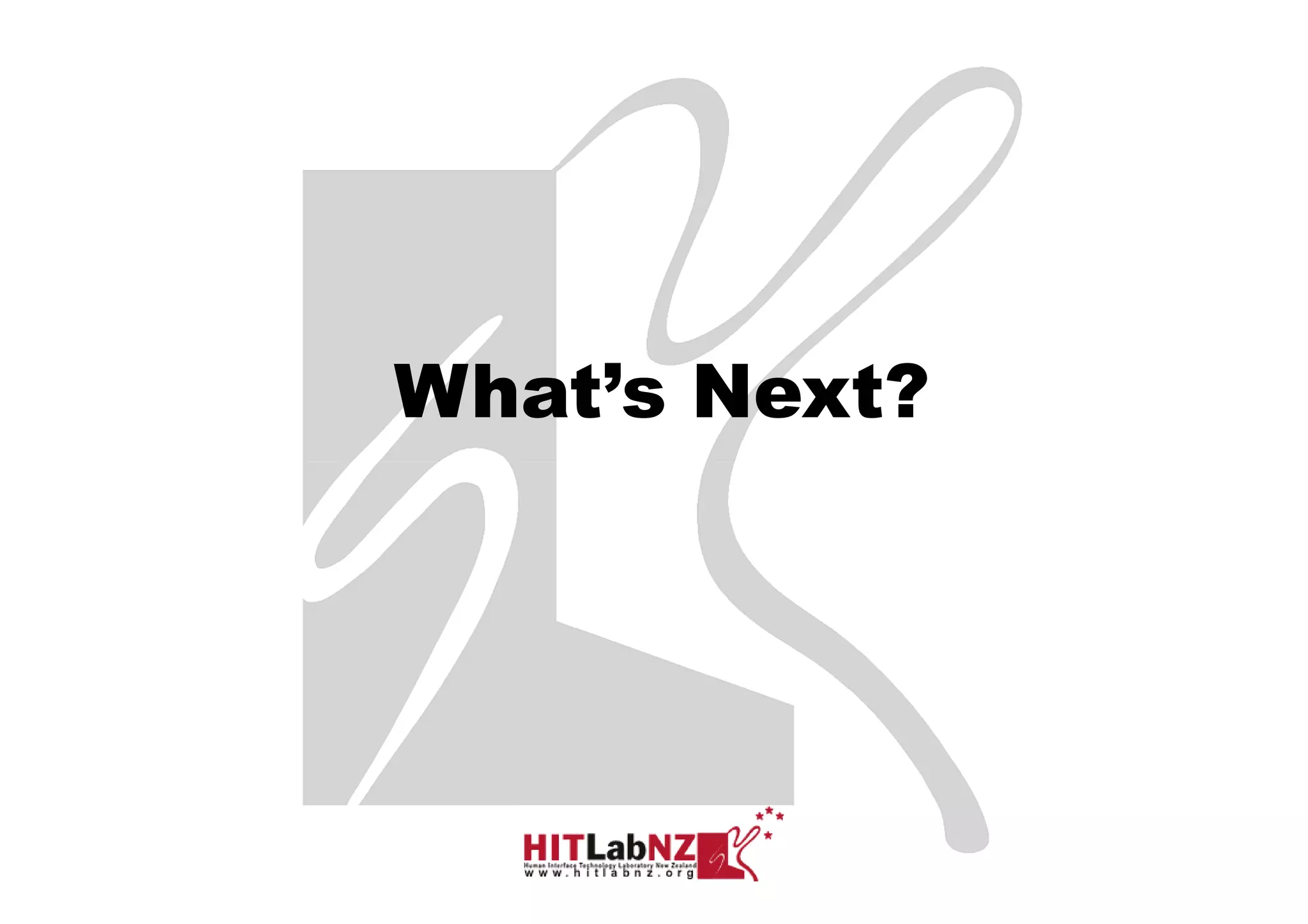 What’s Next?




               Sony CSL © 2004
 