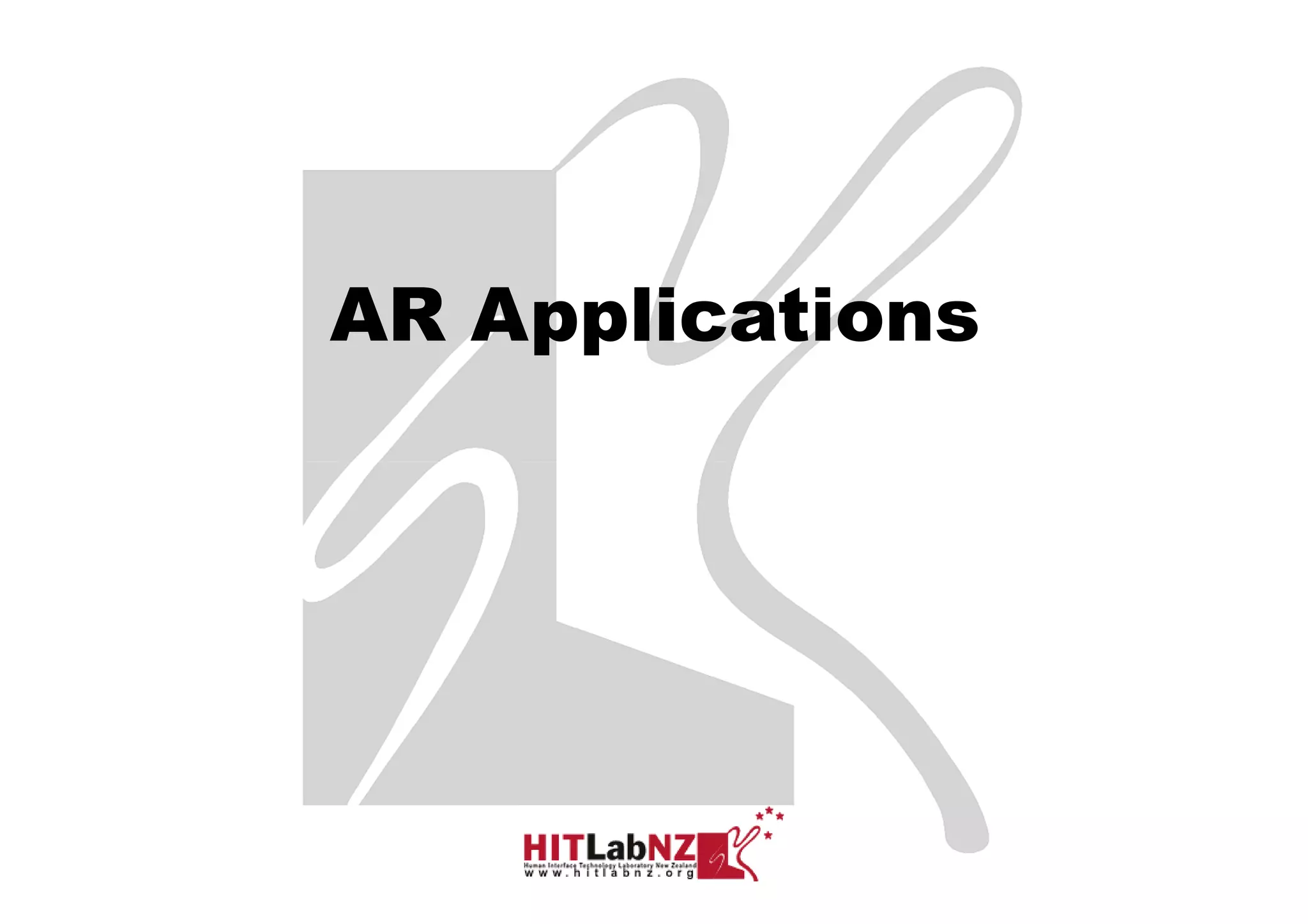 AR Applications
 