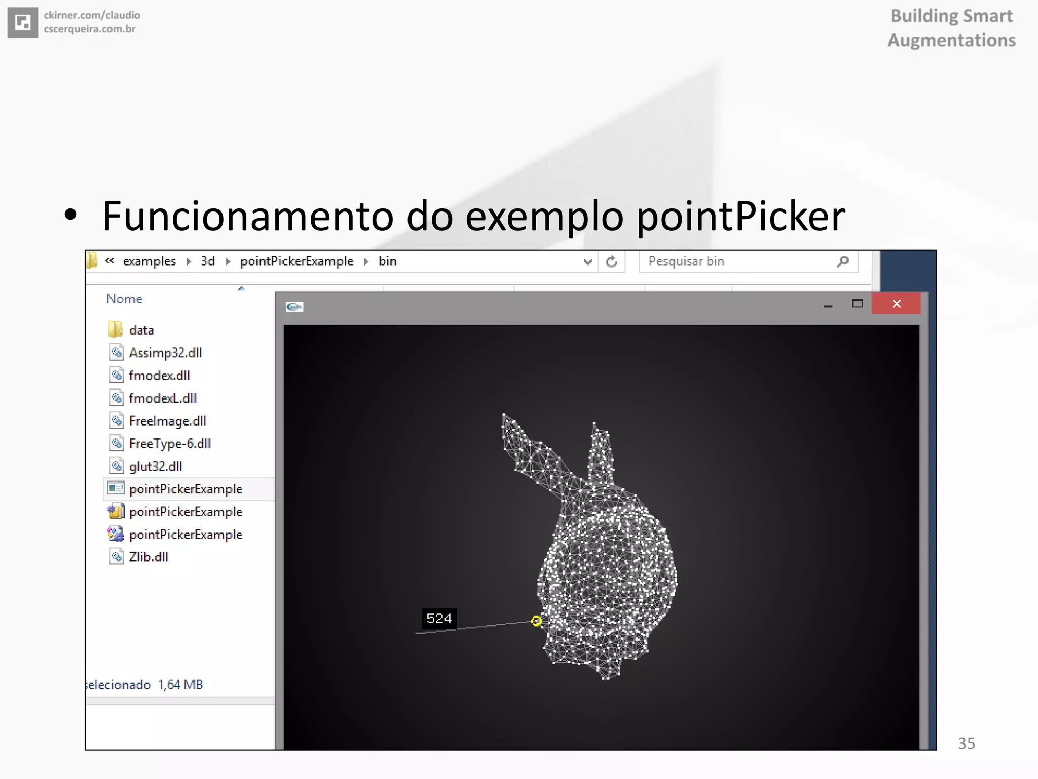 • Funcionamento do exemplo pointPicker
35
 
