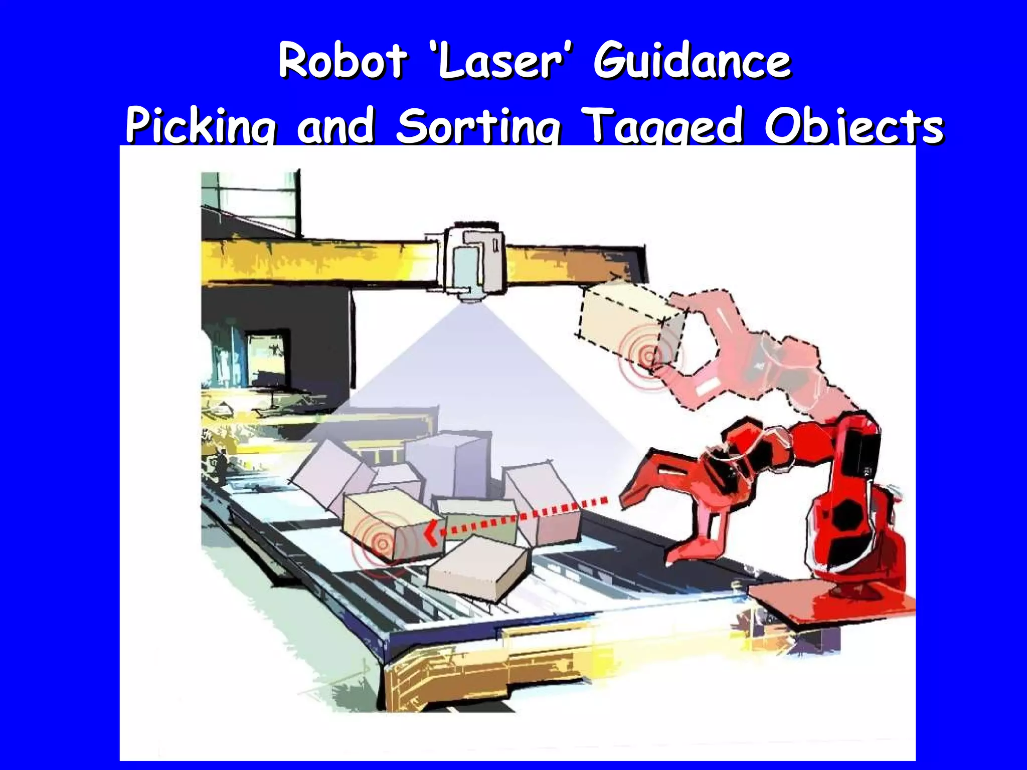 Robot ‘Laser’ Guidance Picking and Sorting Tagged Objects 
