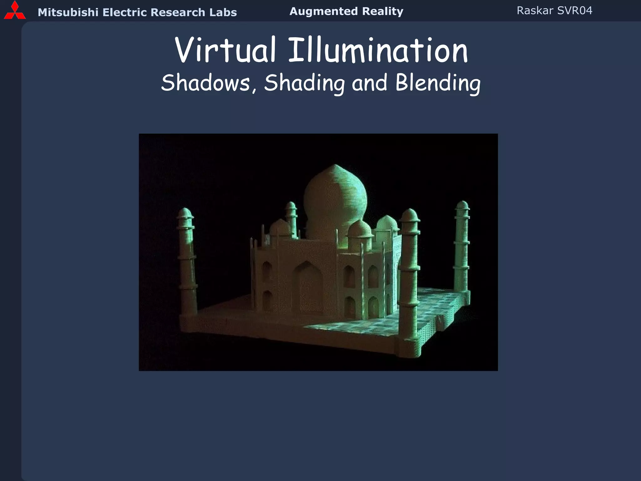 Virtual Illumination Shadows, Shading and Blending 