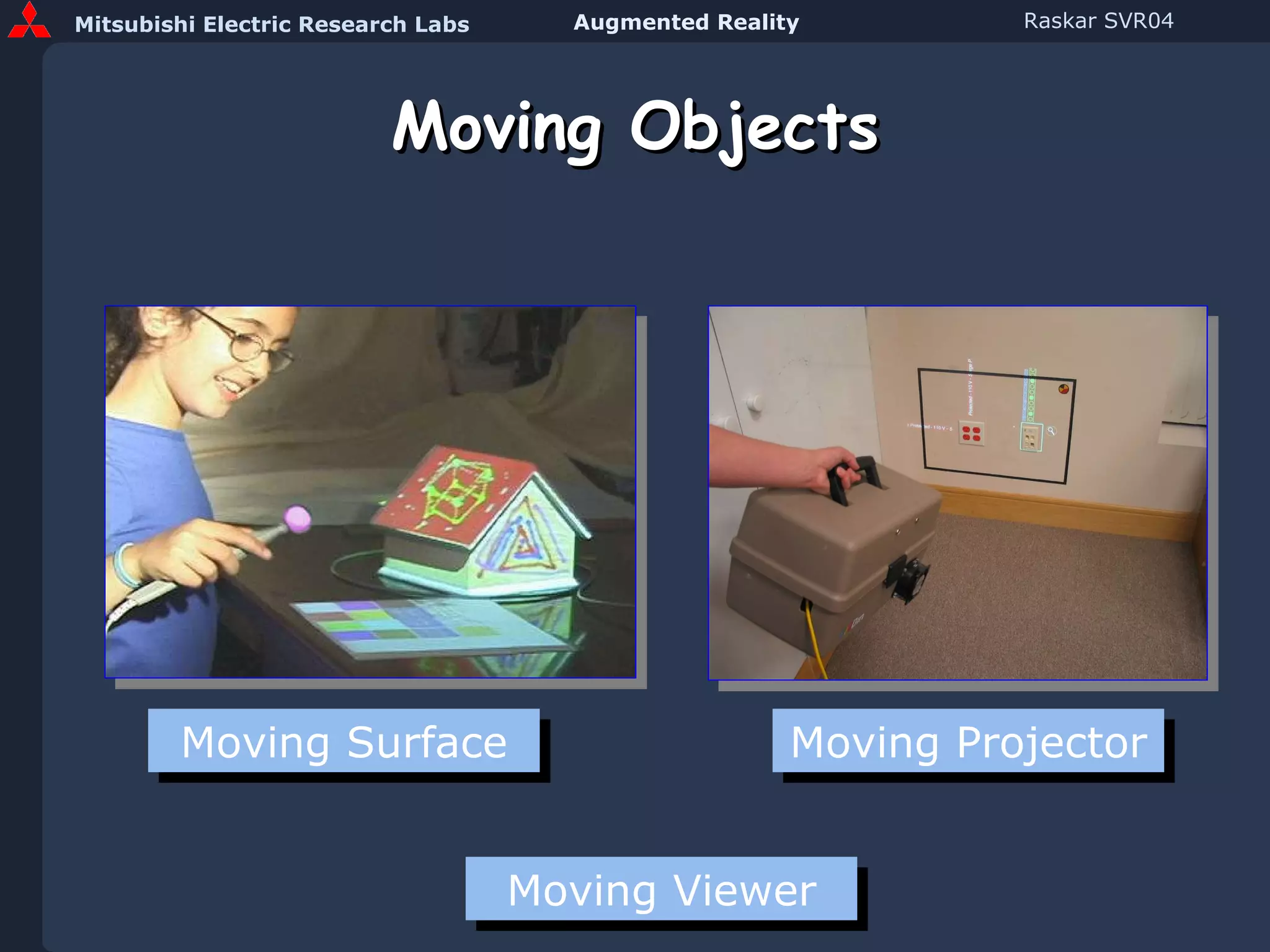 Moving Objects Moving Surface Moving Projector Moving Viewer 