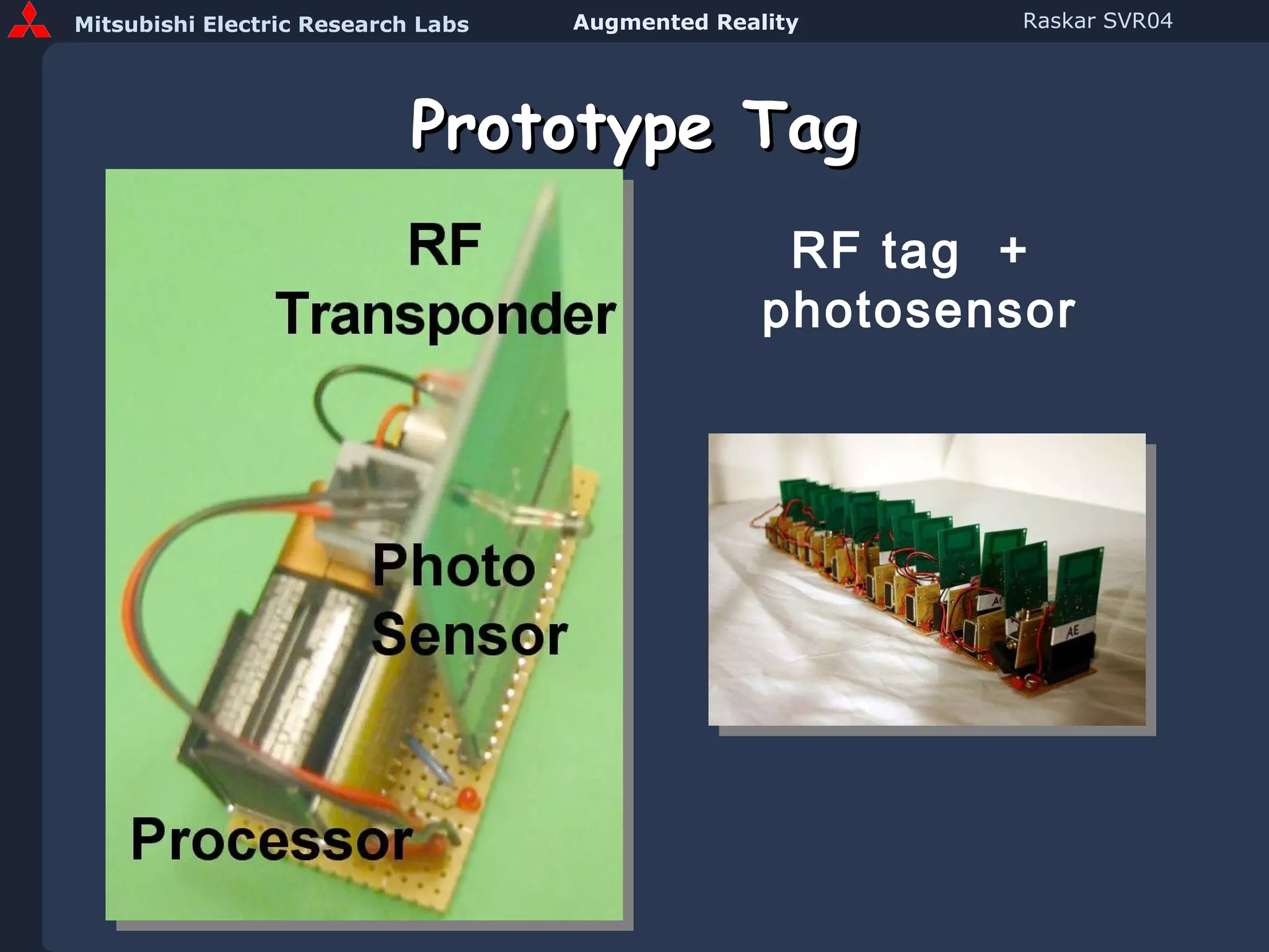 Prototype Tag RF tag  +  photosensor 