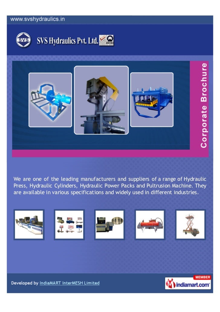 SVS Hydraulics Pvt Ltd, Hyderabad, Pultrusion Plants