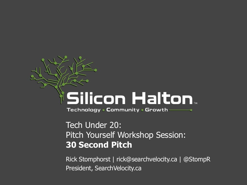 30 Sec Pitch For High School Students