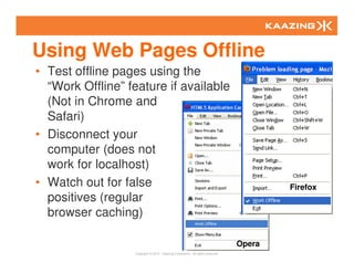 HTML5 Offline Web Applications (Silicon Valley User Group) | PDF