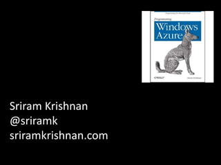 Sriram Krishnan@sriramksriramkrishnan.com 