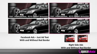 Facebook Ads – Just Ad Text
With and Without Red Border
Right Side Ads
With and Without Red Border
 