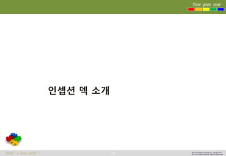 18 
Time goes now 
What’s your point ? 
This presentation created by Youngki, Kim 
Do not modify arbitrarily without agreement 
인셉션덱소개  
