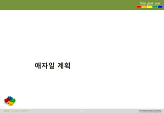 46 
Time goes now 
What’s your point ? 
This presentation created by Youngki, Kim 
Do not modify arbitrarily without agreement 
애자일계획  