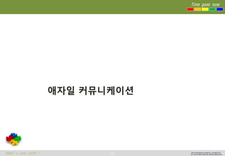 59 
Time goes now 
What’s your point ? 
This presentation created by Youngki, Kim 
Do not modify arbitrarily without agreement 
애자일커뮤니케이션  