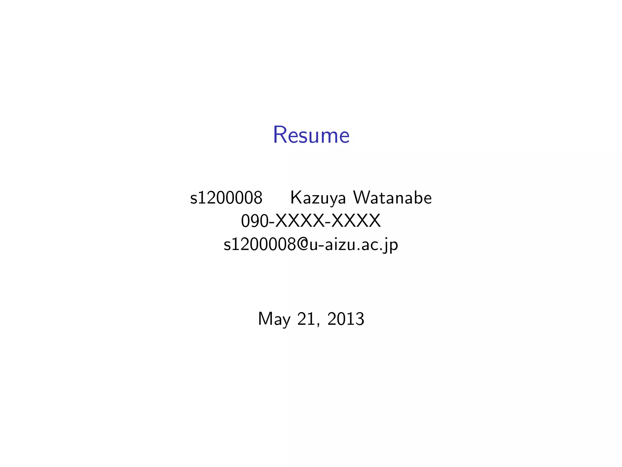 Sw3 Resume | PPT