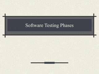 Software Testing Phases
 