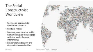 INTRODUCTION TO SOCIAL SCIENCE RESEARCH - SCOPE AND SCIENTIFIC INQUIRY ...