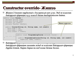 Sw203 Lecture7 Method Override | PPS