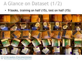 A Glance on Dataset (1/2)9 books. training on half (15), test on half (15):4
