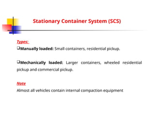 Scs Containers Comprehensive Solid Waste Management: Handling, Collection, and ...
